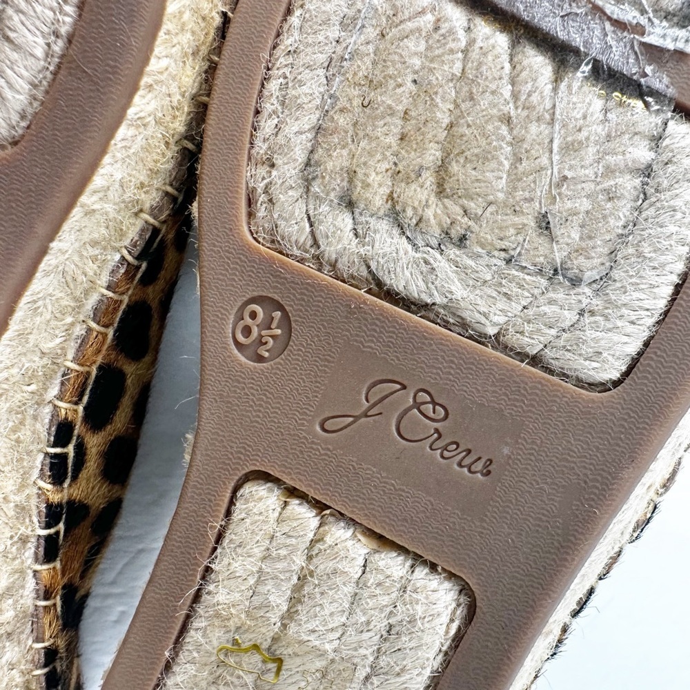 J. Crew Espadrille Sneakers in Leopard Calf Hair Size - Picture 5 of 6